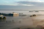 Wageningen Campus in the fog